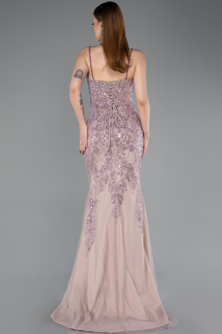 Designer Abendkleid Lang Lavendel ABU6116