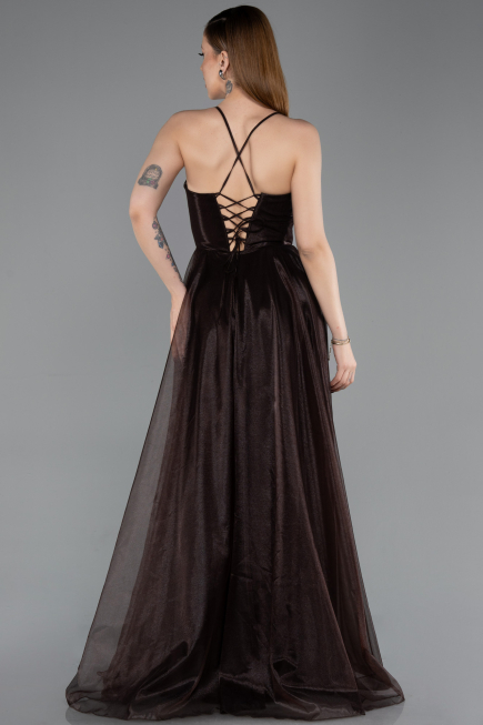 Abschlusskleid Lang Braun ABU6123