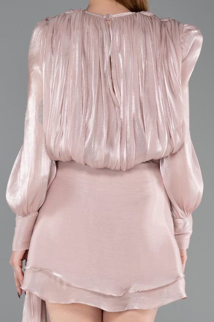 Partykleid Mini Chiffon Puder ABK2617