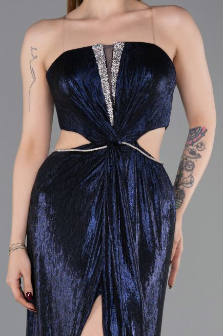 Abschlusskleid Lang Marineblau ABU6127