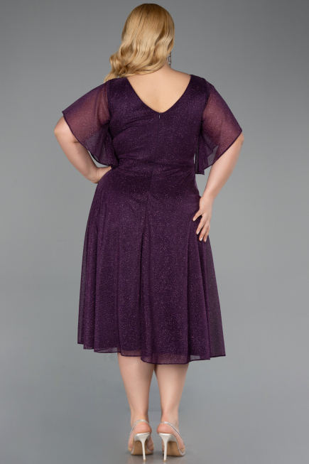 Einladungskleid In Übergröße Midi Violette ABK2622