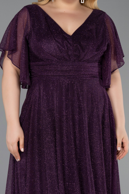 Einladungskleid In Übergröße Midi Violette ABK2622