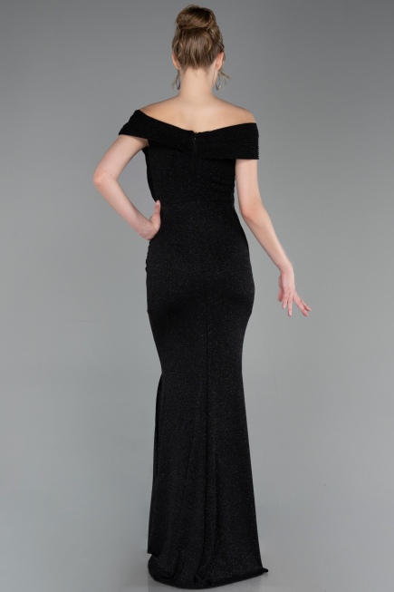 Abendkleid in Übergröße Lang Schwarz ABU5714