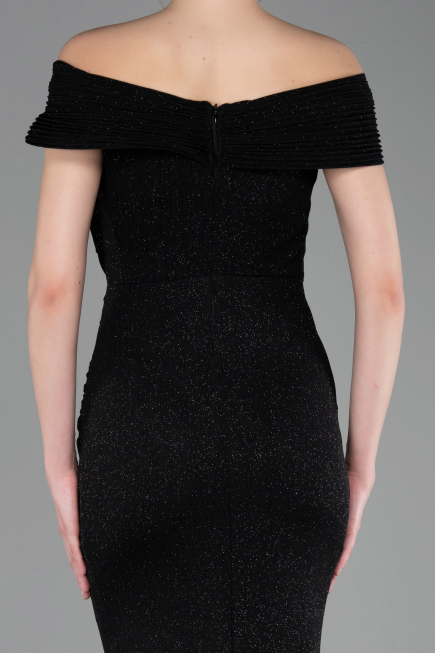 Abendkleid in Übergröße Lang Schwarz ABU5714