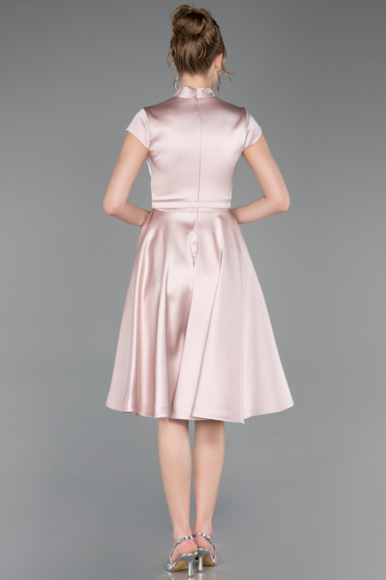 Partykleid Midi Satin Puder ABK2626