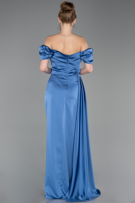 Verlobungskleid Lang Satin Indigo ABU1606