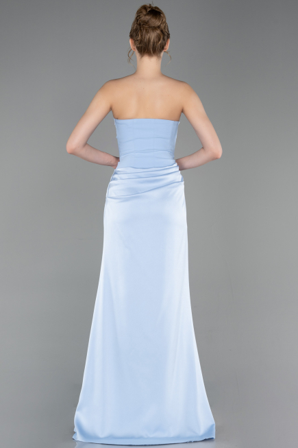 Abschlusskleid Lang Satin Eisblau ABU6096