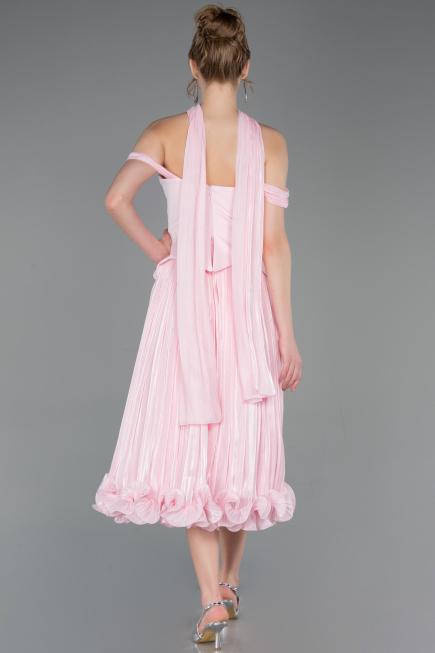 Partykleid Midi Chiffon Puder ABK2619
