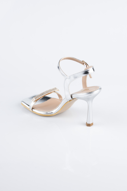 Party-Schuhe Leder Silber AB2117