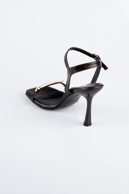 Party-Schuhe Leder Braun ABD2116