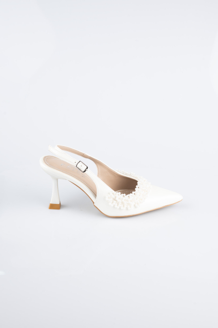 Party-Schuhe Leder Weiß AB2119