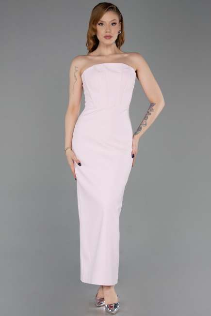 Abendkleid Midi Puder ABK2628