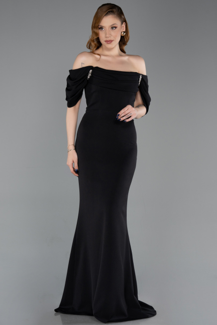 Abendkleid Lang Schwarz ABU6167