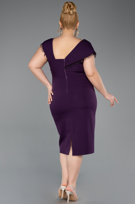 Einladungskleid In Übergröße Midi Violette ABK2632