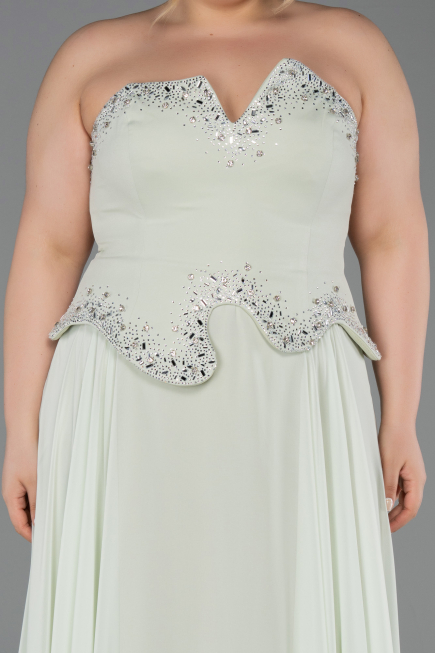 Abendkleid Lang Chiffon Minzgrün ABU6188