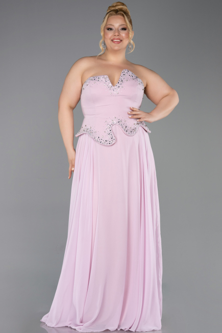 Abendkleid Lang Chiffon Puder ABU6188