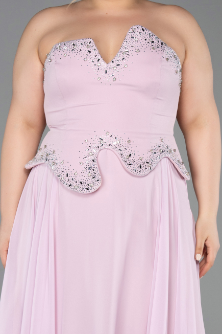 Abendkleid Lang Chiffon Puder ABU6188