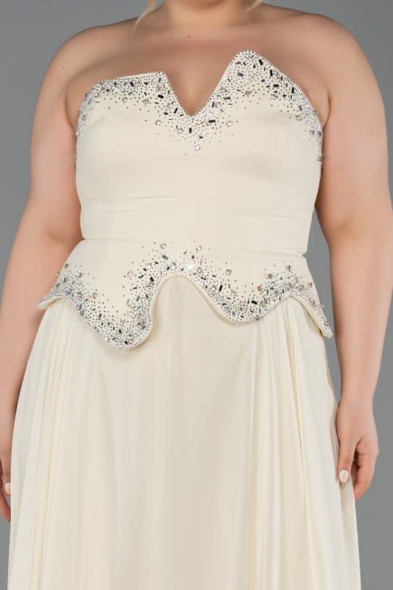 Abendkleid Lang Chiffon Gelb ABU6188