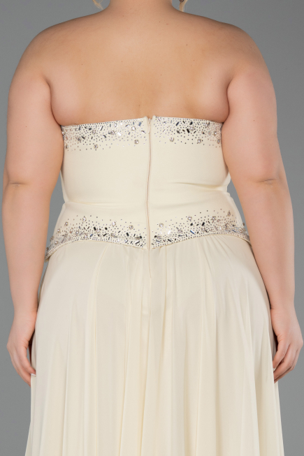 Abendkleid Lang Chiffon Gelb ABU6188