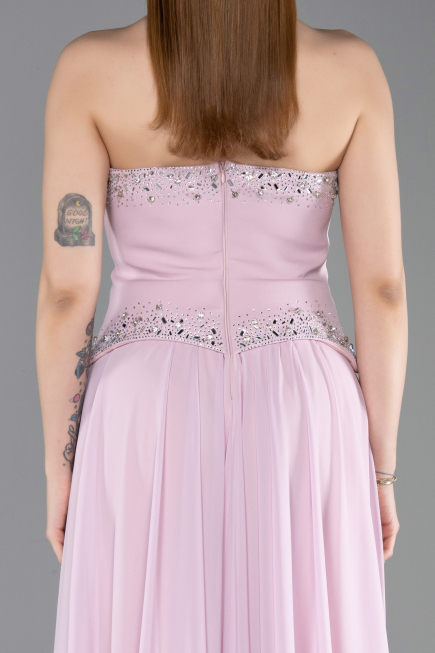 Abendkleid Lang Chiffon Puder ABU6188