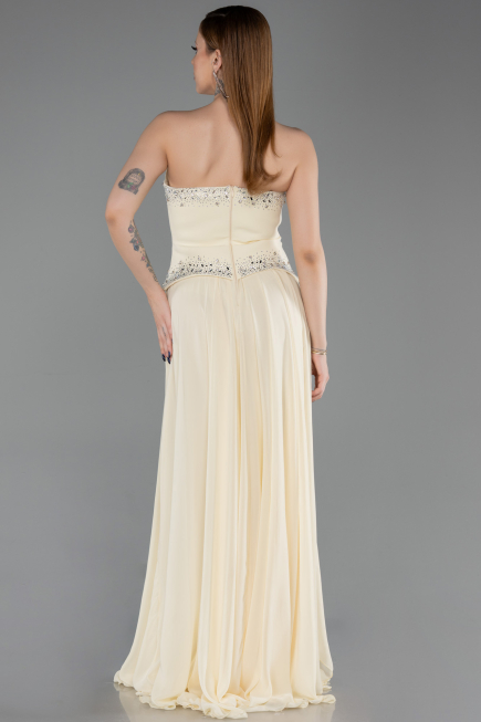 Abendkleid Lang Chiffon Gelb ABU6188