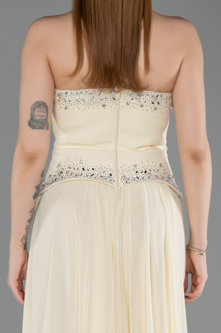 Abendkleid Lang Chiffon Gelb ABU6188