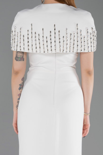 Standesamtkleid Lang Weiß ABU5889