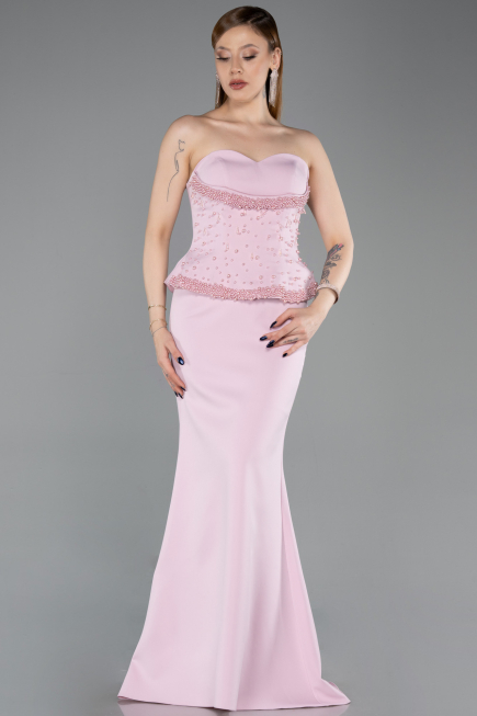 Abschlusskleid Lang Puder ABU6192