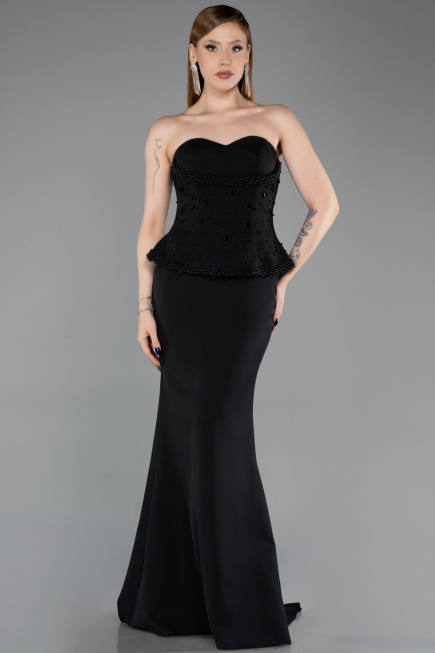 Abschlusskleid Lang Schwarz ABU6192