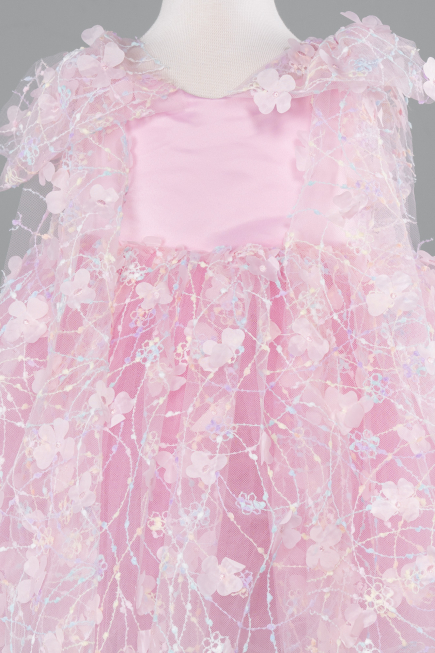Abendkleid für Kinder Kurz Puder ABK2629