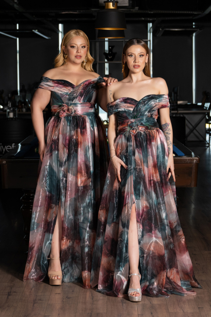 Abendkleid in Übergröße Lang Zwiebelschale ABU5263