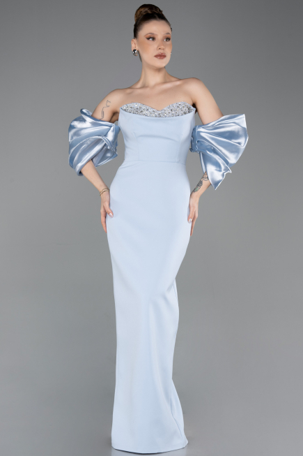 Abendkleid Lang Eisblau ABU6204