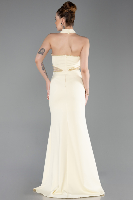 Gelb Abendkleid Lang ABU5476