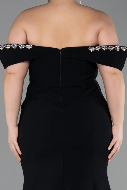 Abendkleid in Übergröße Lang Schwarz ABU6199