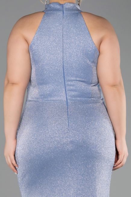 Abendkleid in Übergröße Lang Indigo ABU6311