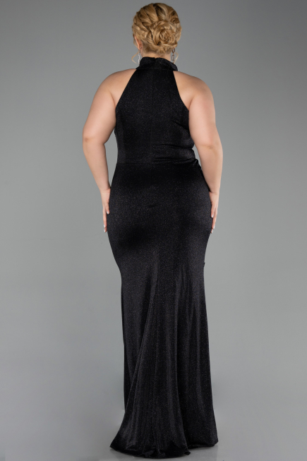 Abendkleid in Übergröße Lang Schwarz ABU6311