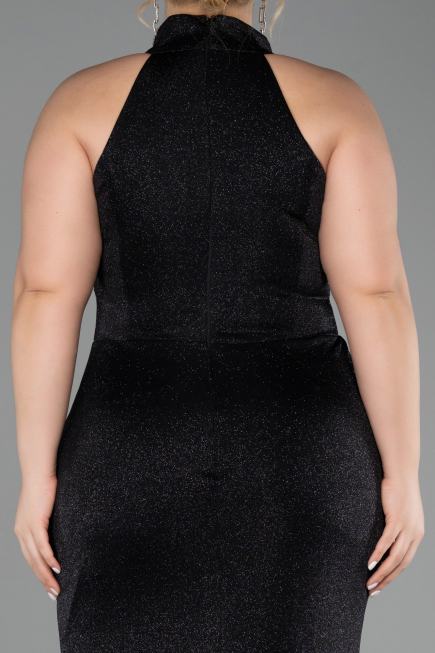 Abendkleid in Übergröße Lang Schwarz ABU6311