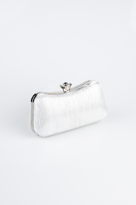 Abendtasche Laserschnitt Silber SH855