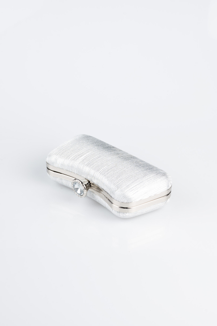 Abendtasche Laserschnitt Silber SH855