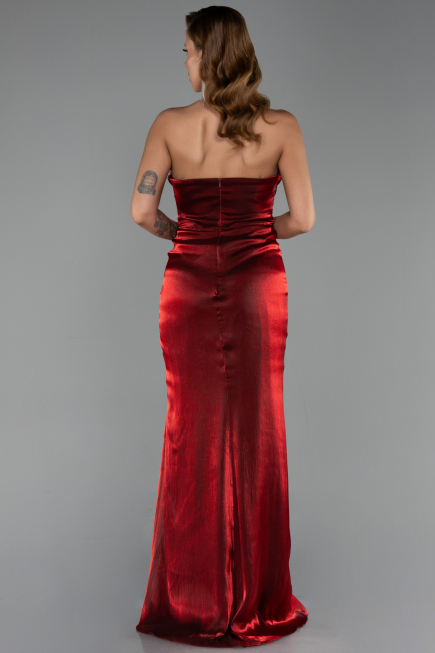 Abendkleid Lang Chiffon Weinrot ABU6336