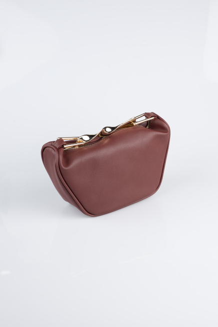 Abendtasche Leder Weinrot KC476