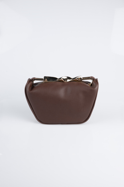 Abendtasche Leder Braun KC476
