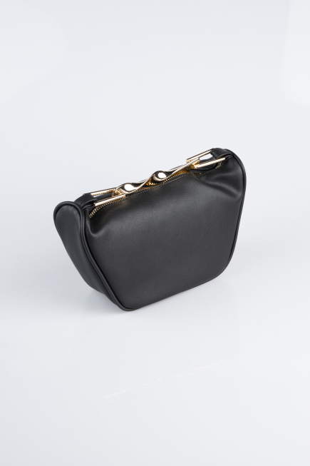 Abendtasche Leder Schwarz KC476
