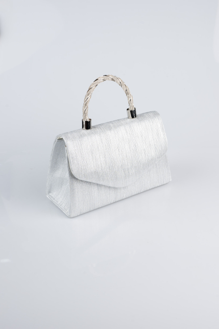 Abendtasche Laserschnitt Silber KC267