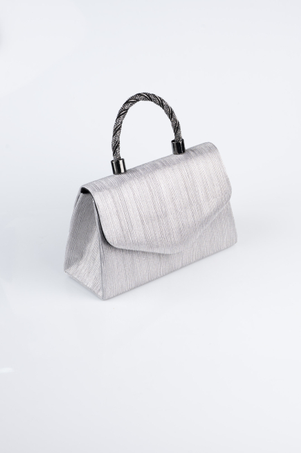 Abendtasche Laserschnitt Platin KC267