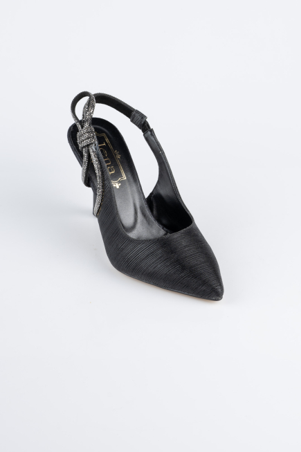 Stiletto Laserschnitt Schwarz MJ4102