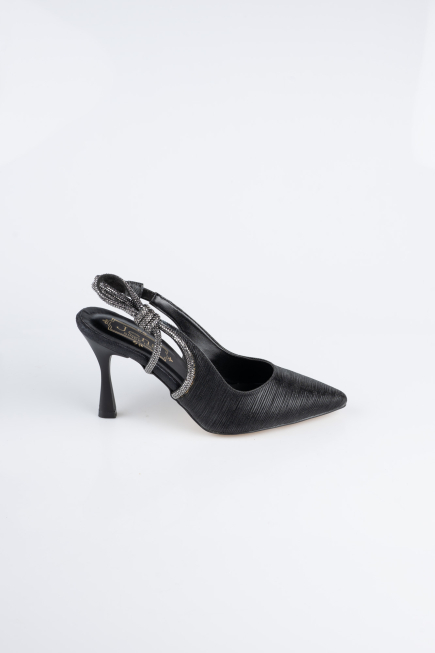 Stiletto Laserschnitt Schwarz MJ4102