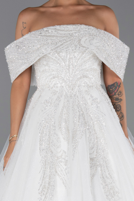 Hochzeitskleider Lang Weiß ABG196