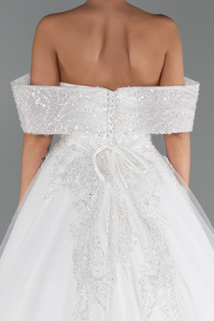 Hochzeitskleider Lang Weiß ABG196