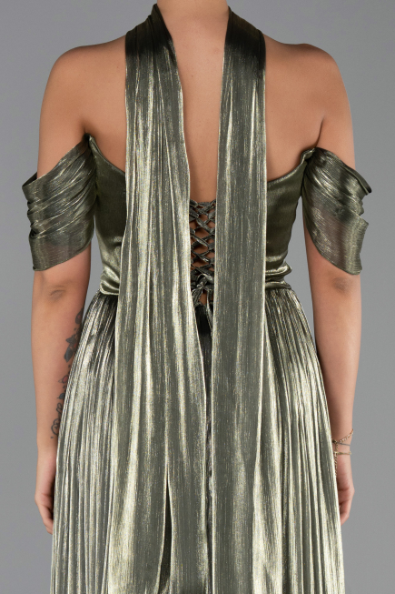 Abendkleid Lang Chiffon Khaki ABU6342